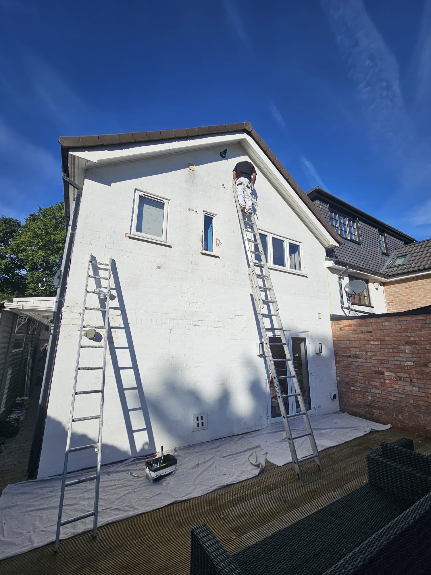 Rear Elevation Being Painted