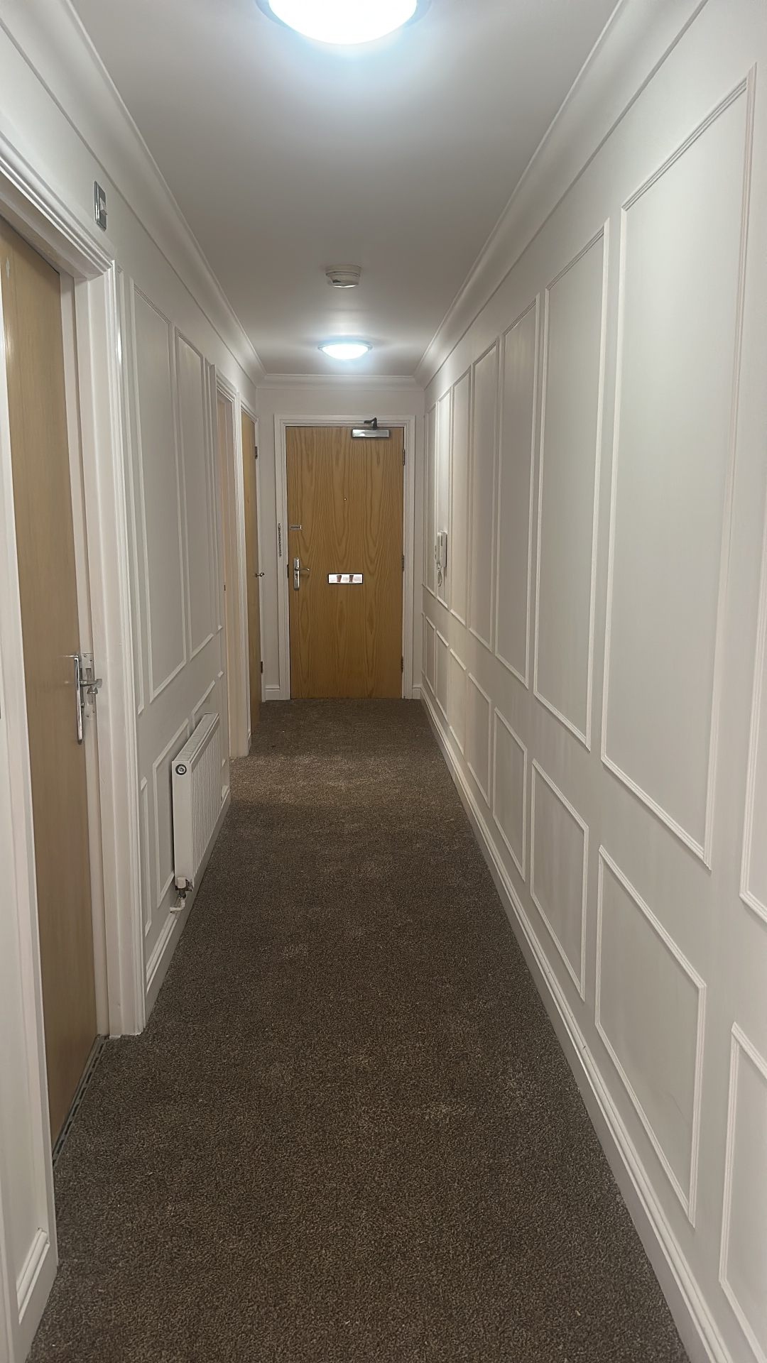 Panelled Corridor to Flat Entry — Sutton Coldfield — Four Oaks Painting & Decorating