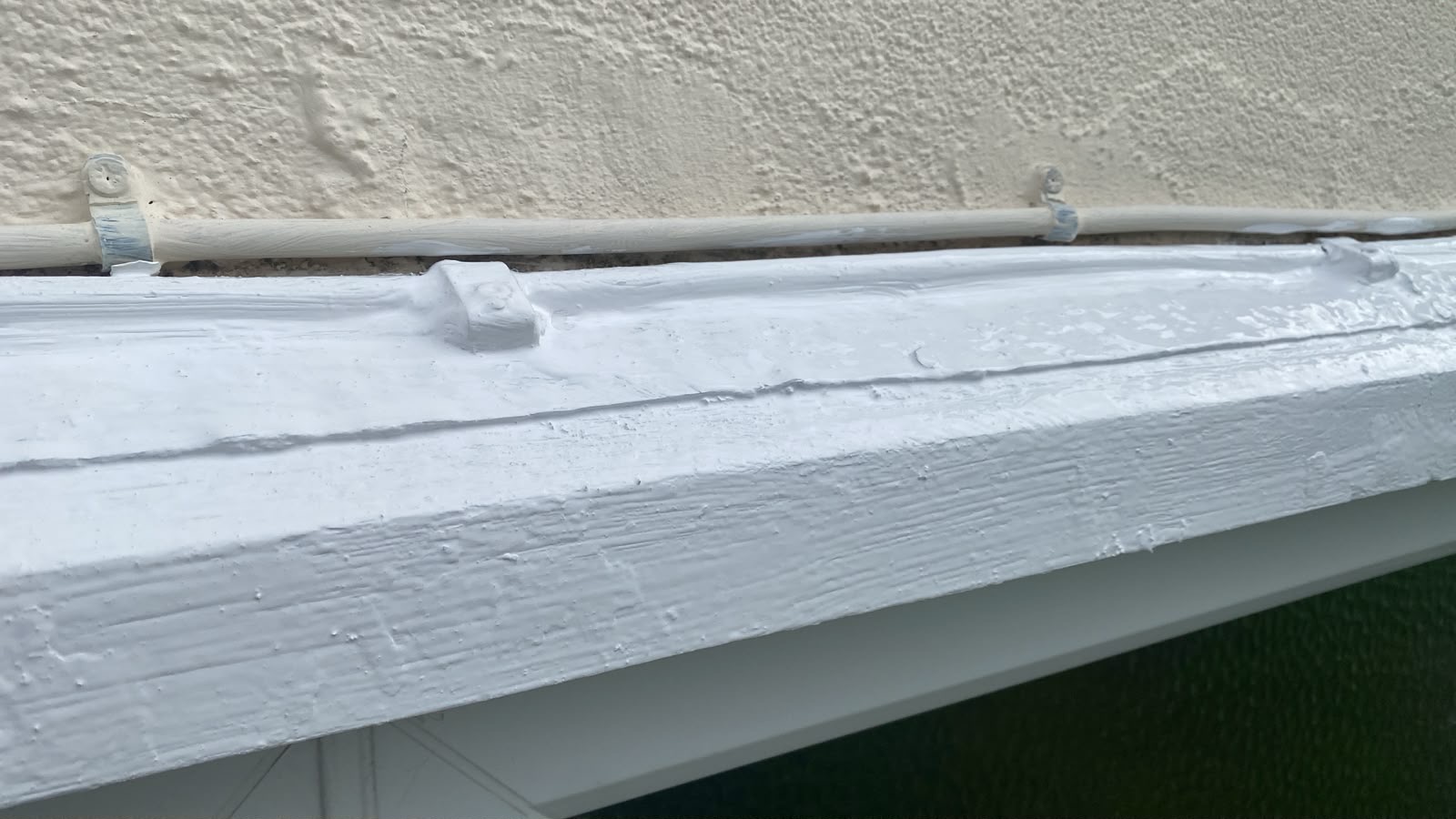 Painted fascia exterior detail at Sutton Court