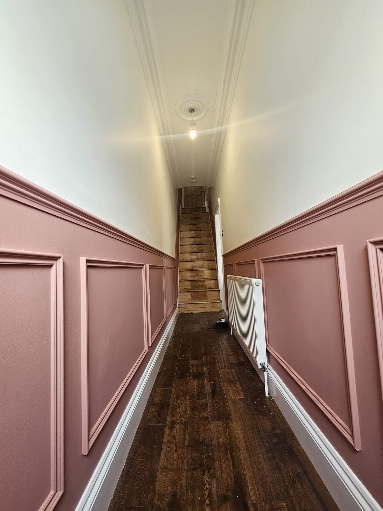 Hall, Stairs & Landing Redecoration with Bespoke Wall Panelling
