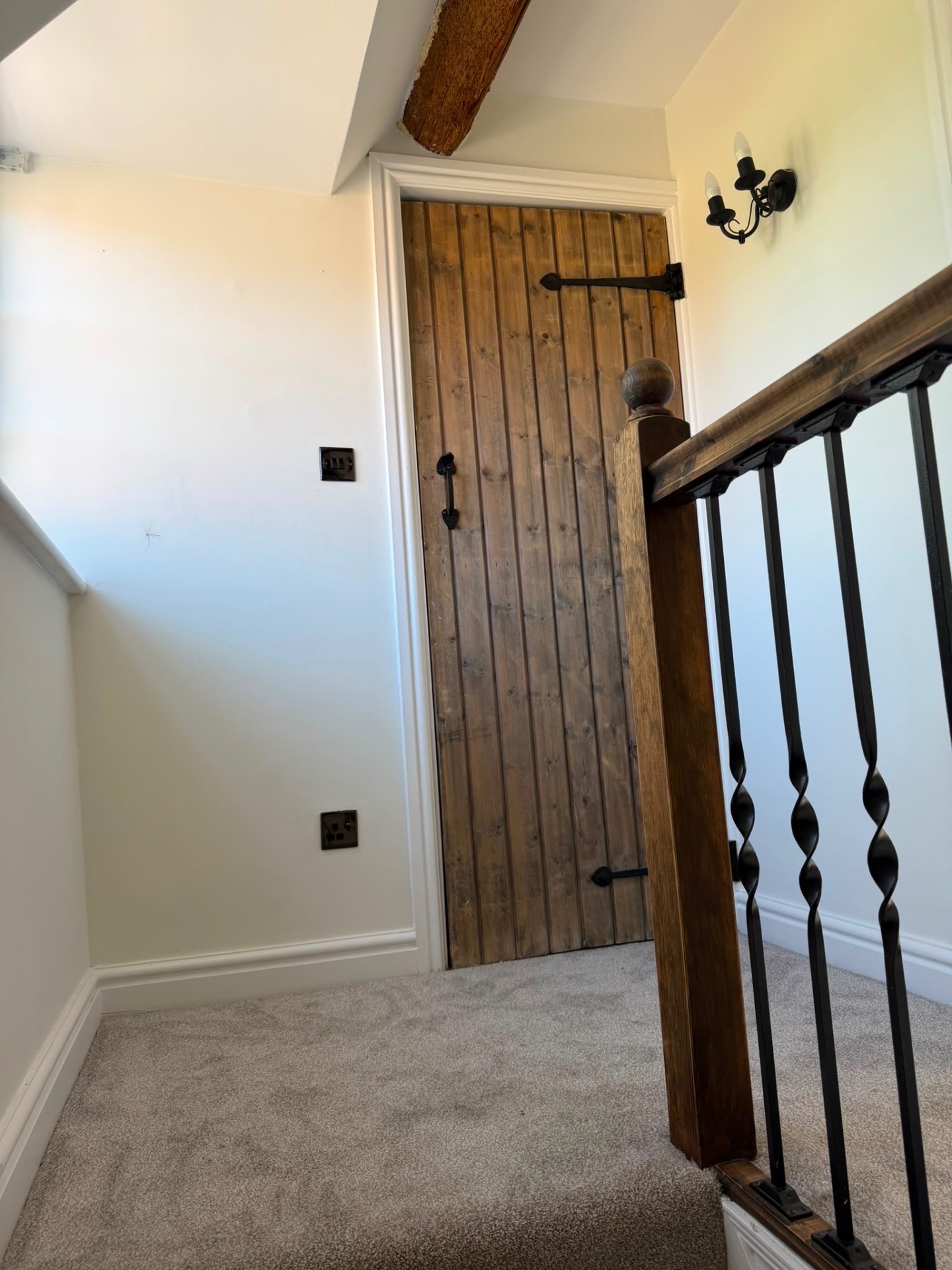 Landing Door & Wall Lantern — Sutton Coldfield — Four Oaks Painting & Decorating