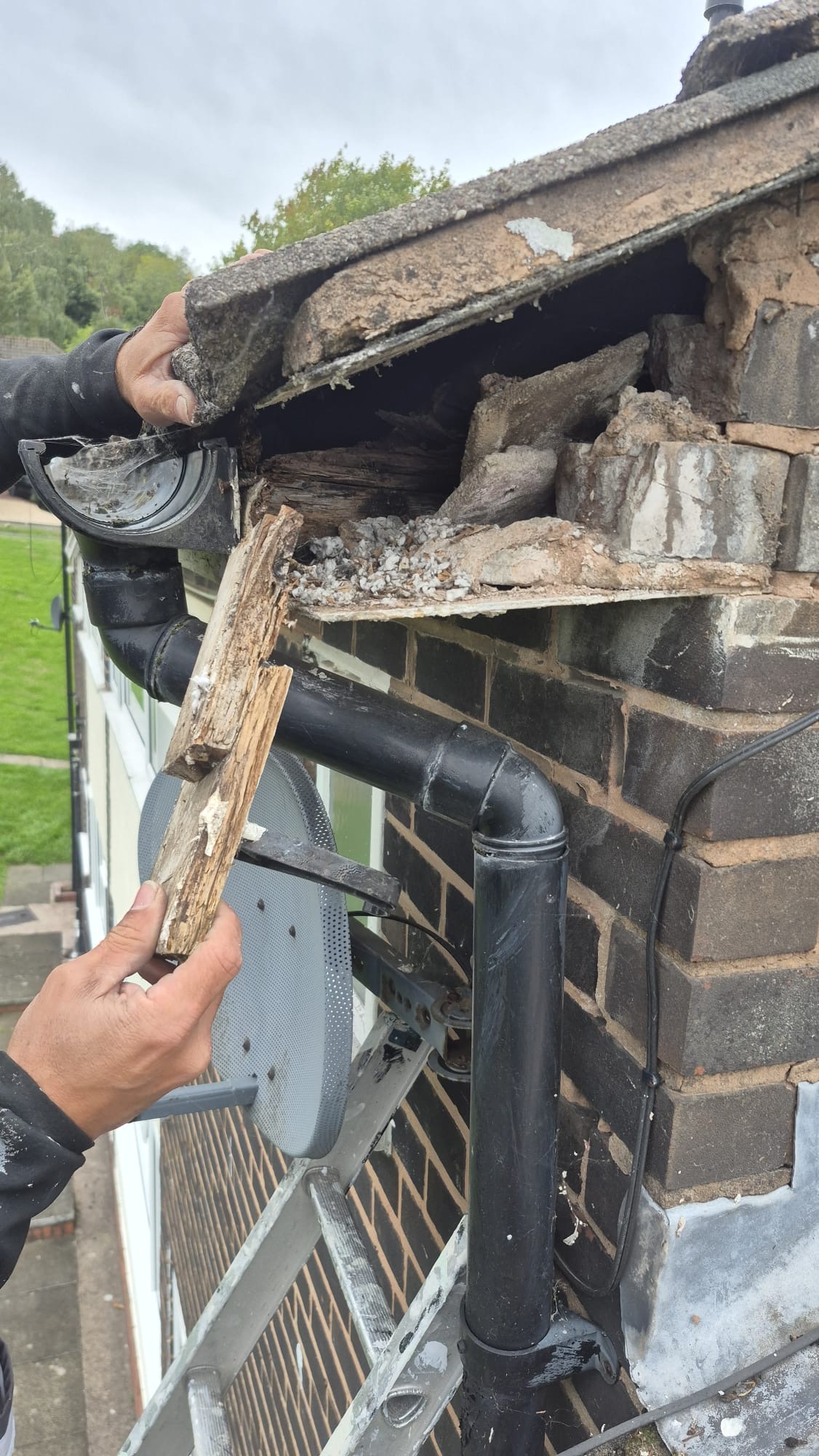 Severe Rotten Timber Behind Fascia