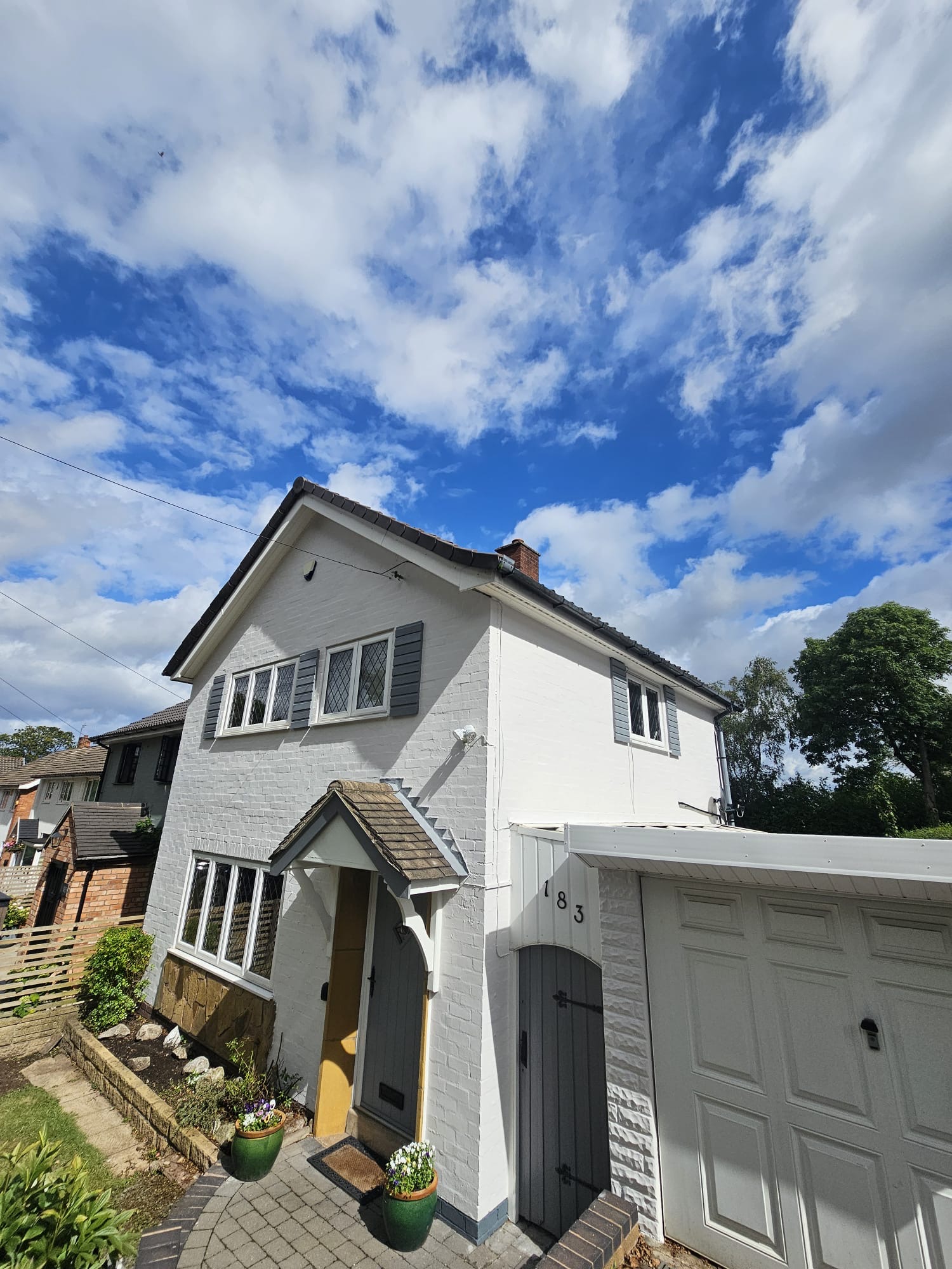 Painted Masonry & Front Elevation